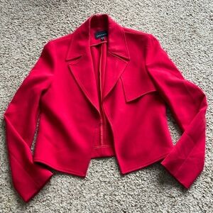 Judith and Charles bright red cropped length blazer size 4